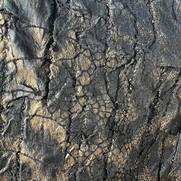 Chico’s 2  (M 12-14) women’s dressy jacket, black gold reptile look - Picture 8 of 11